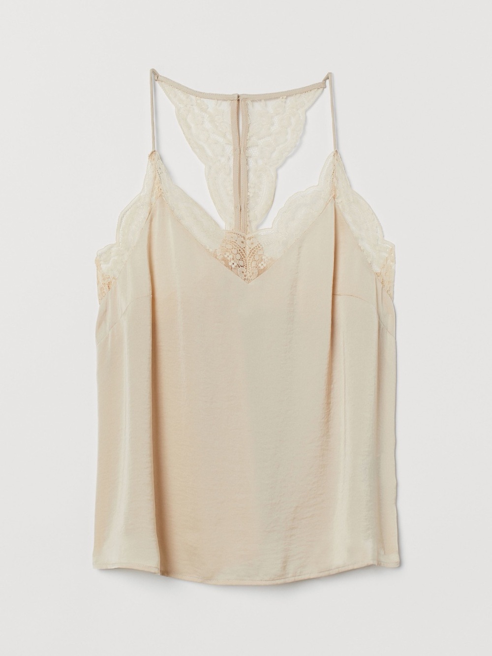 H&M Beige Lace Racerback Camisole